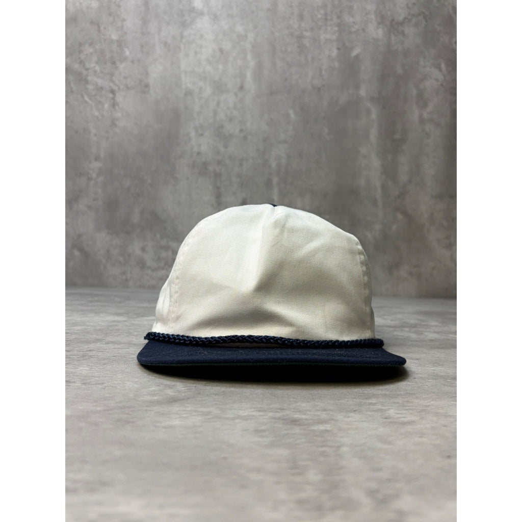 Vintage 90s Two Tone Blank Snapback Hat OSFA
