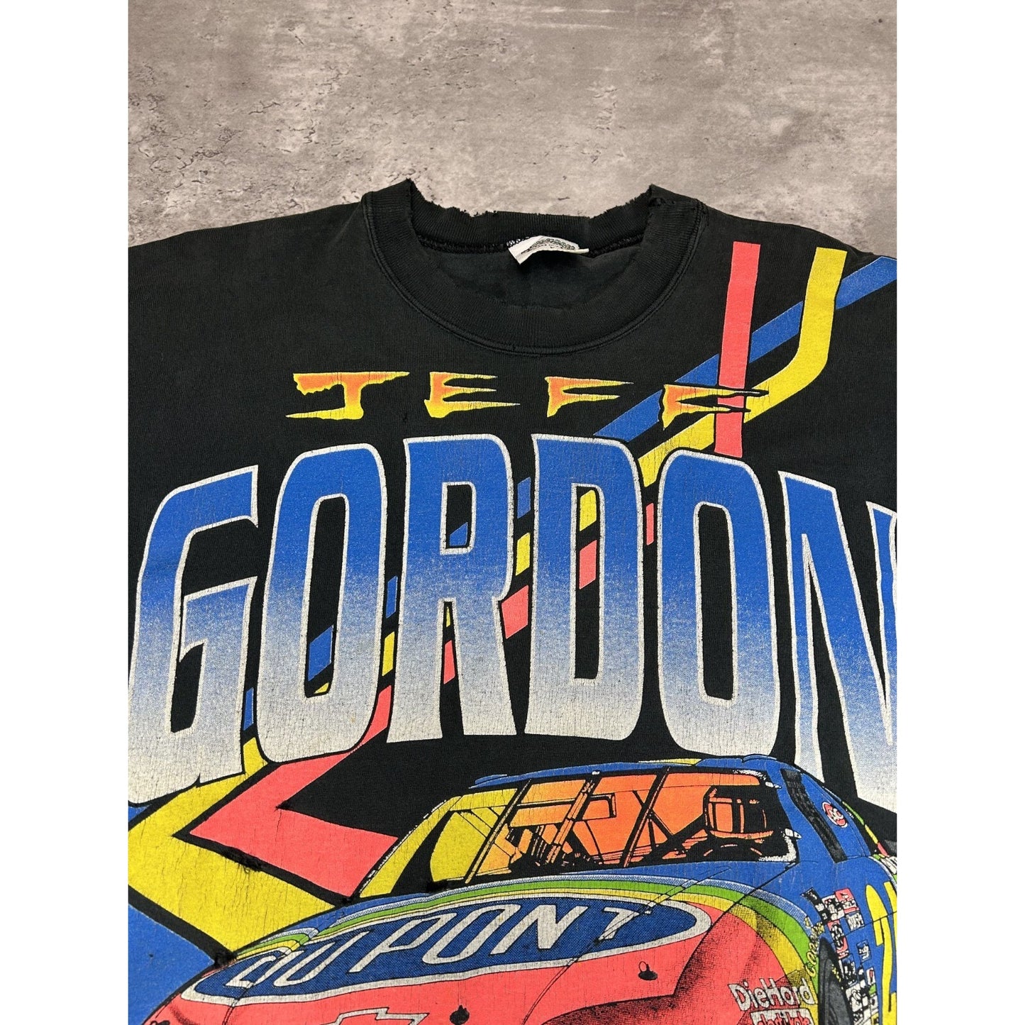 VTG 1995 Jeff Gordon #24 Dupont Racing Nascar All Over Print T-Shirt Size Large