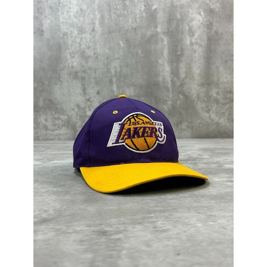 Vintage 90s Los Angeles Lakers NBA Embroidered Logo Snapback Hat OSFA