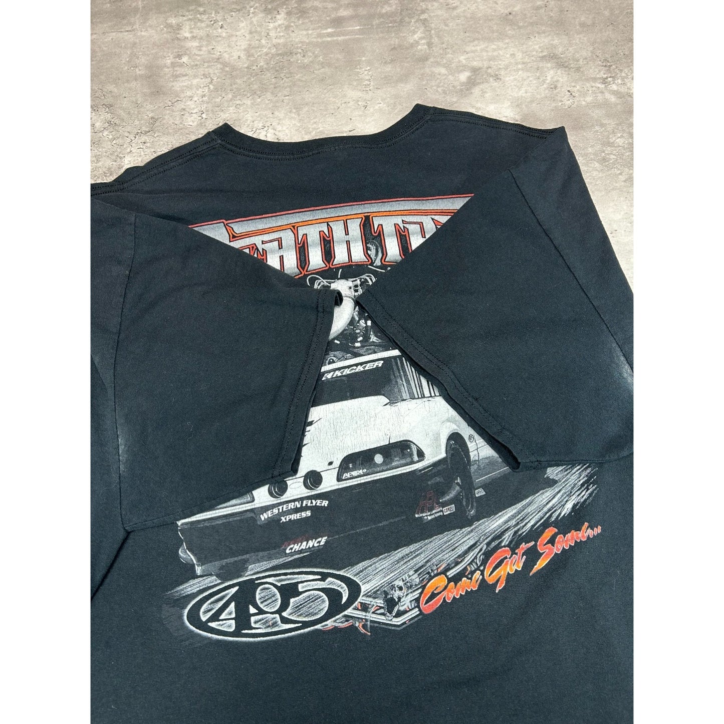 Vintage Chuck Seitsinger Racing Come Get Some Race Graphic T-Shirt Size XXXL