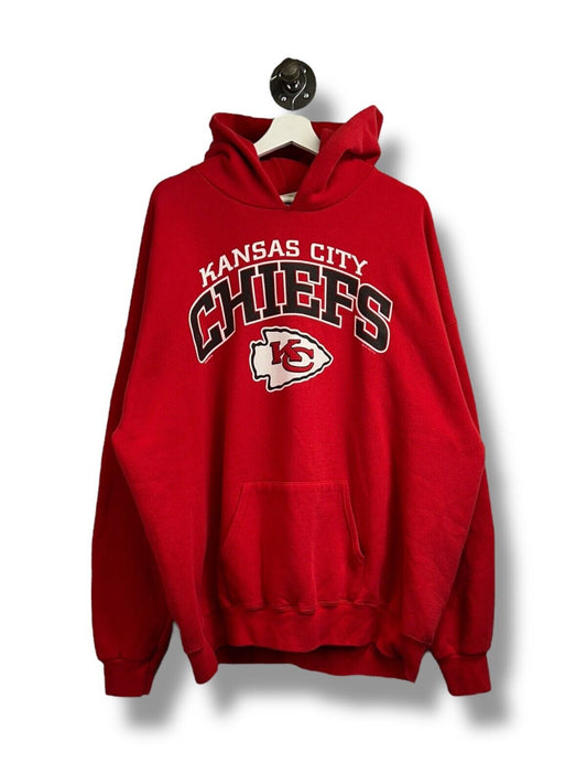 Vintage 1998 Kansas City Chiefs NFL Graphic Spell out Hooded Sweatshirt Sz 2XL