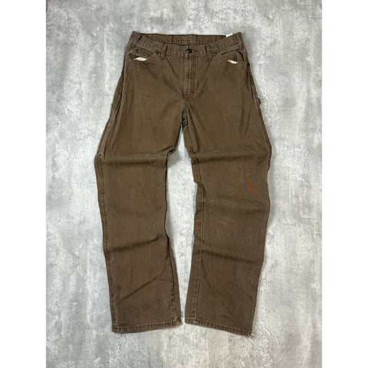 Vintage Dickies Canvas Workwear Carpenter Pants Size 36 Brown