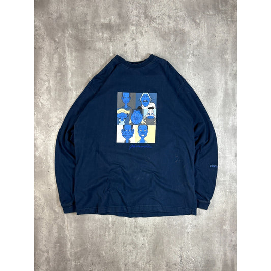 Vintage Y2K Platinum Fubu Fat Albert Cartoon Graphic Long Sleeve T-Shirt Size XL