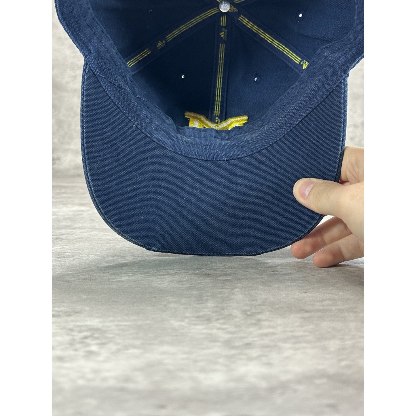 Vintage Michigan Wolverines NCAA Adidas Embroidered Logo Strapback Hat OSFA