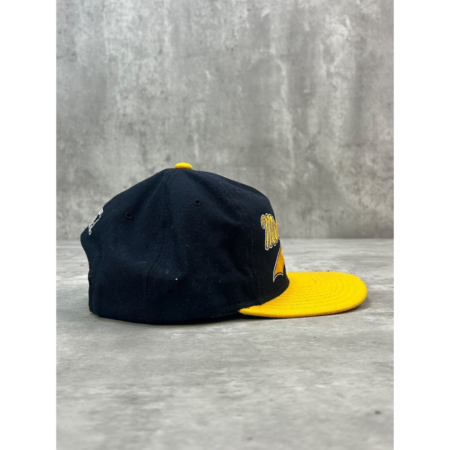 Vintage 90s Michigan Wolverines NCAA Starter Tailsweep Snapback Hat OSFA