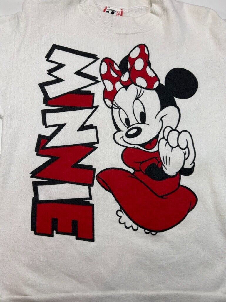 Vintage 90s Disney Minnie Mouse Front & Back Cartoon Graphic Sweatshirt Small