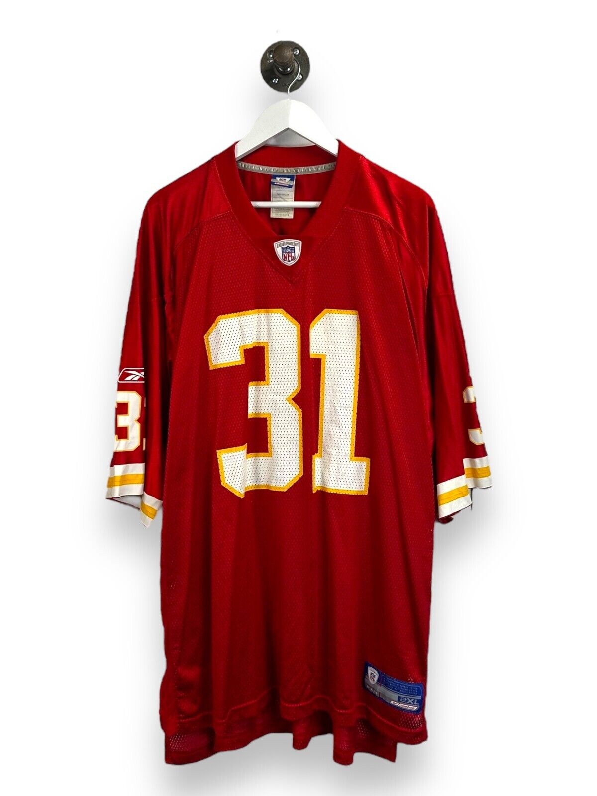 Vintage Priest Holmes #31 Kansas City Chiefs NFL Reebok Football Jersey Sz 2XL