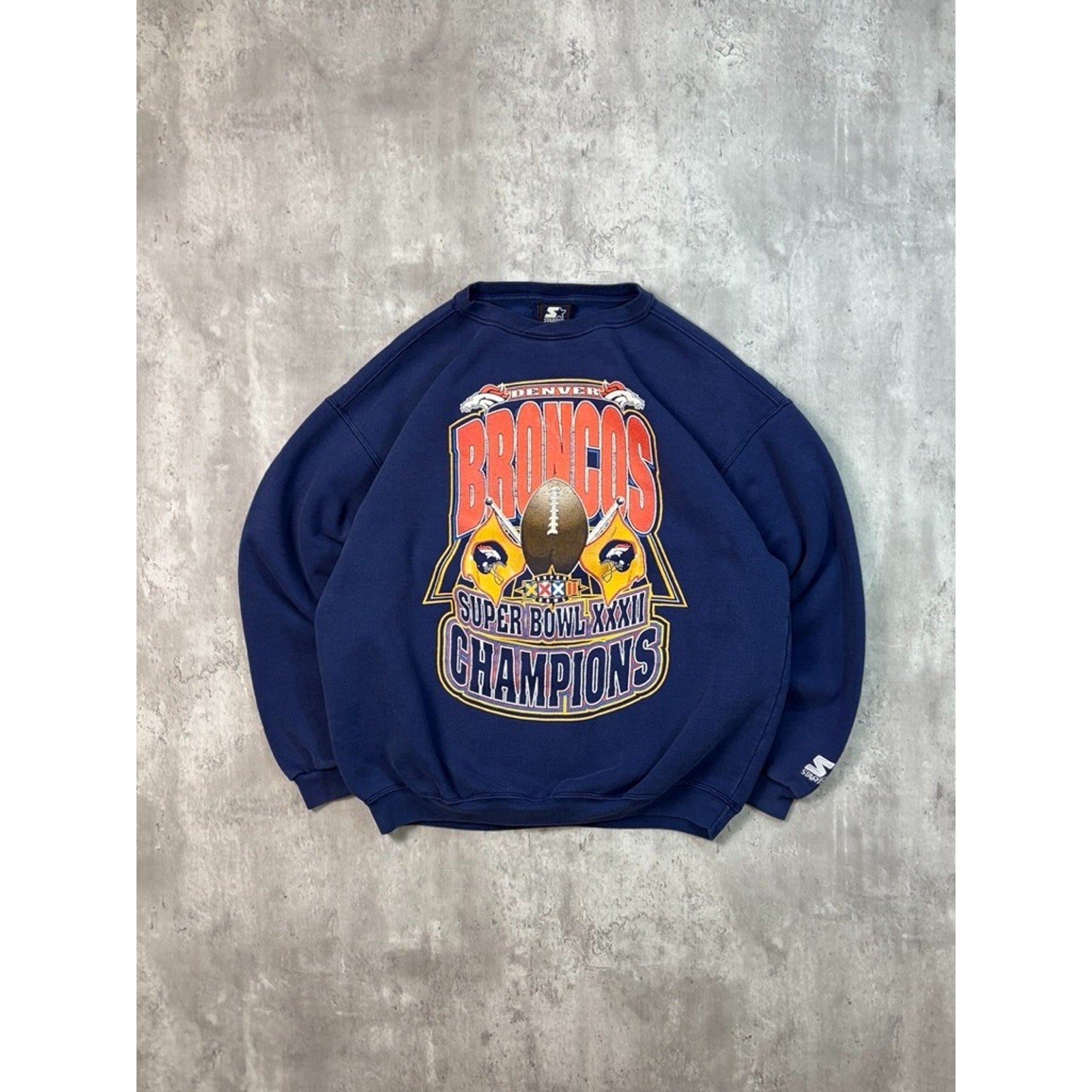Vintage 1997 Denver Broncos NFL Super Bowl XXXII Sweatshirt Size Large