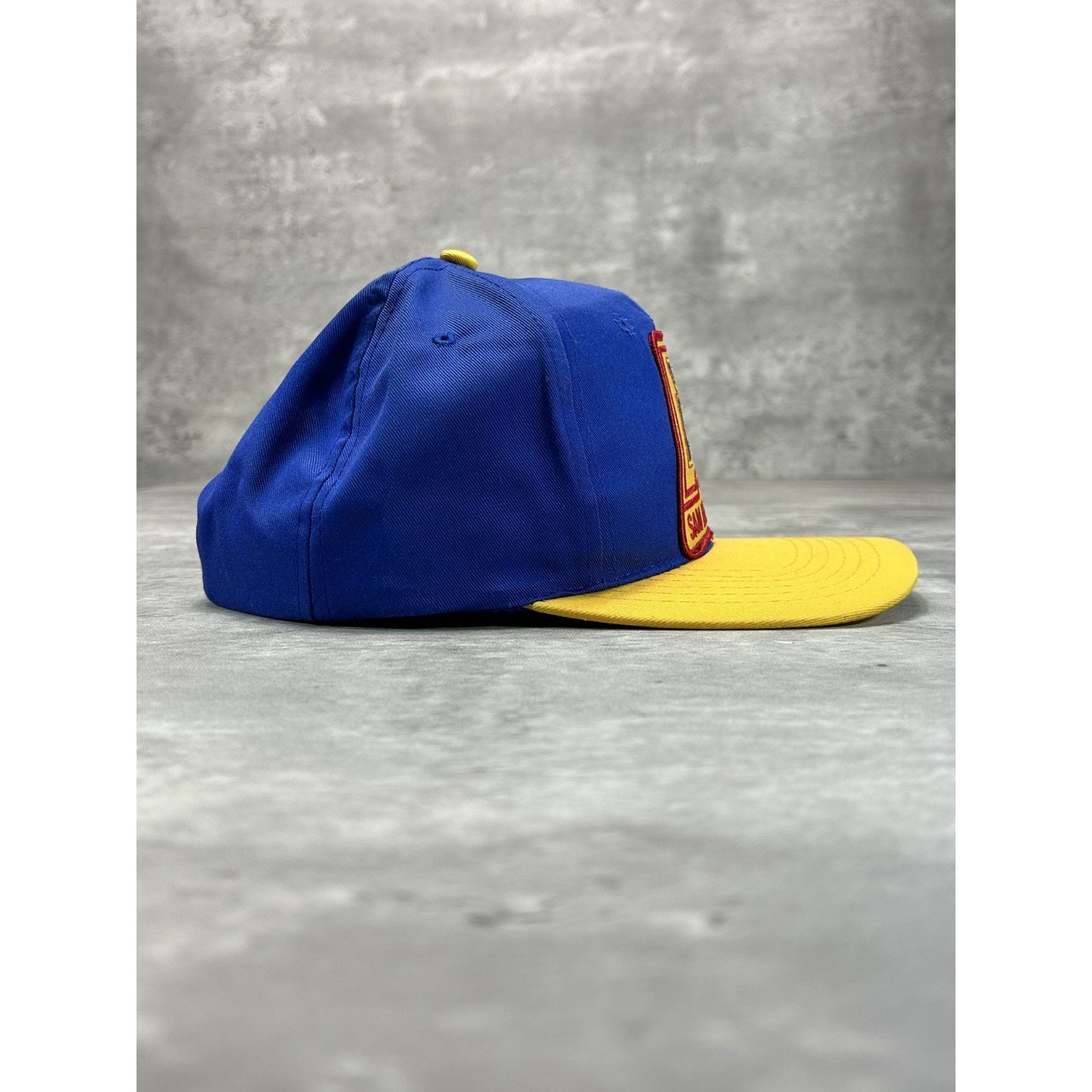 Vintage 90s Sam Adelstein Embroidered Spellout Logo Snapback Hat OSFA