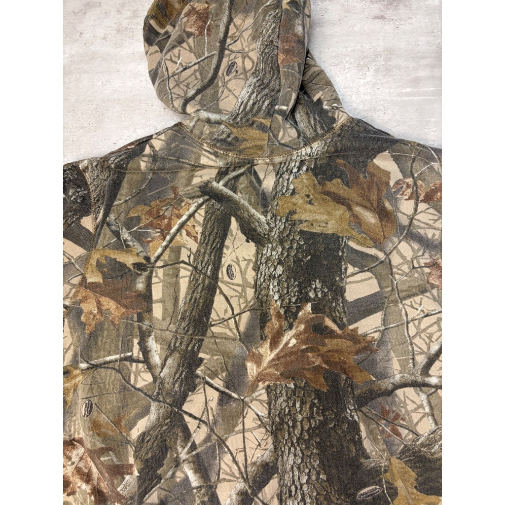 Vintage Outfitters Ridge Realtree Hardwoods Reversible Hooded Sweatshirt Size XL