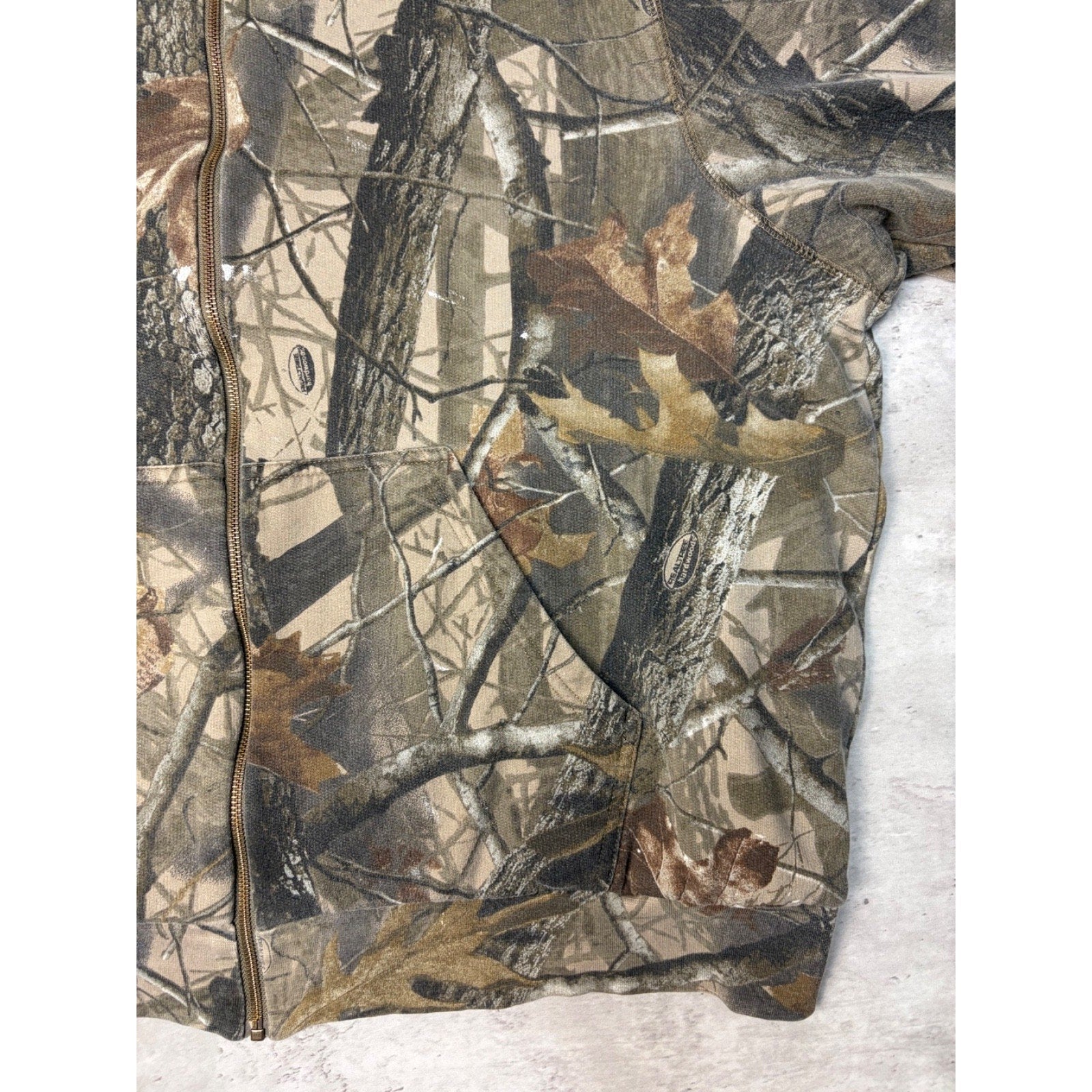 Vintage Outfitters Ridge Realtree Hardwoods Reversible Hooded Sweatshirt Size XL