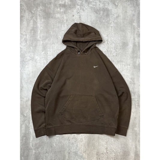 Vintage 2000s Nike Embroidered Swoosh Pullover Hooded Sweatshirt Size Large