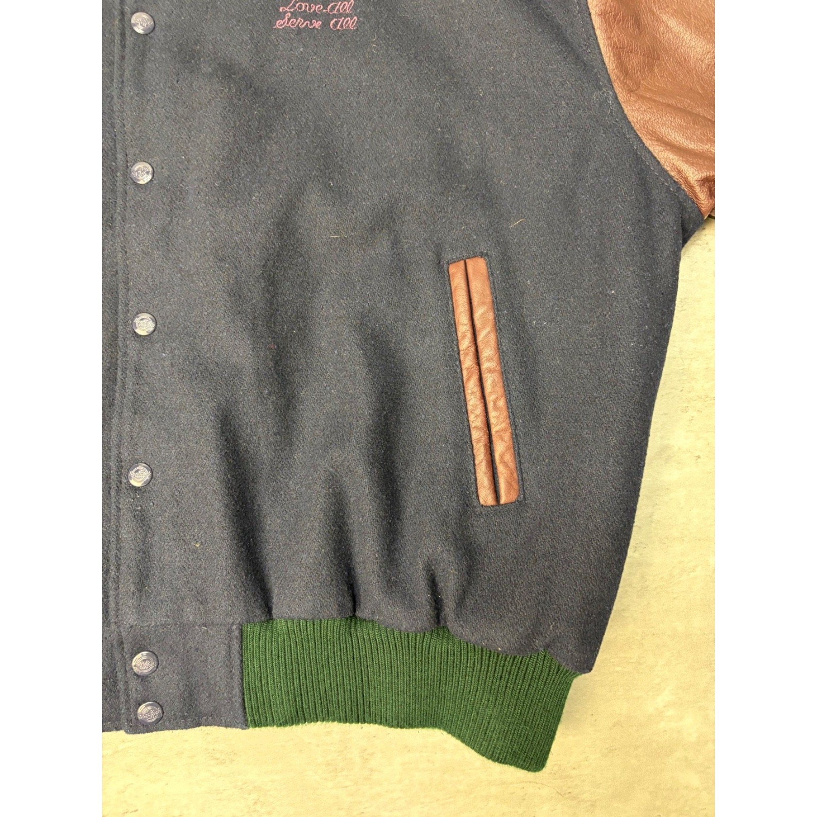 Vintage 90s Hard Rock Cafe Niagara Falls Varsity Style Bomber Jacket Size XL