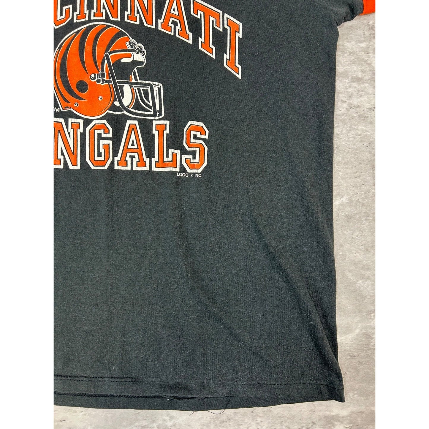 Vintage 90s Cincinnati Bengals NFL Logo 7 Football Jersey Size Large Black