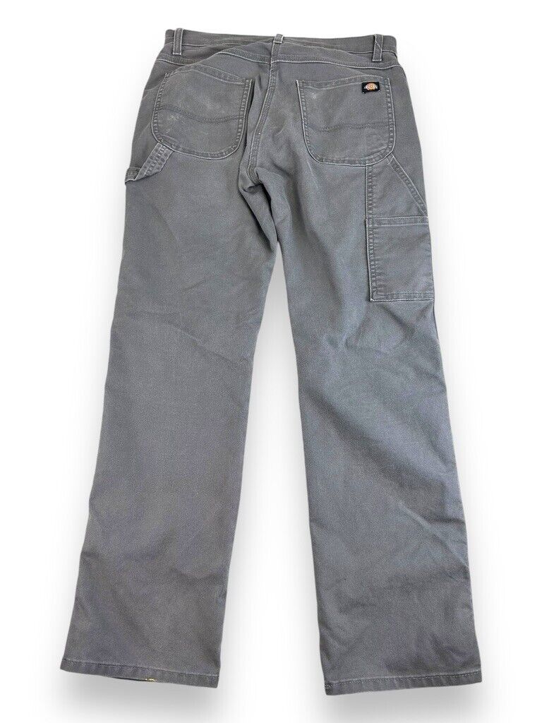 Dickies Flex Regular Fit Canvas Work Wear Carpenter Pants Size 32W Gray