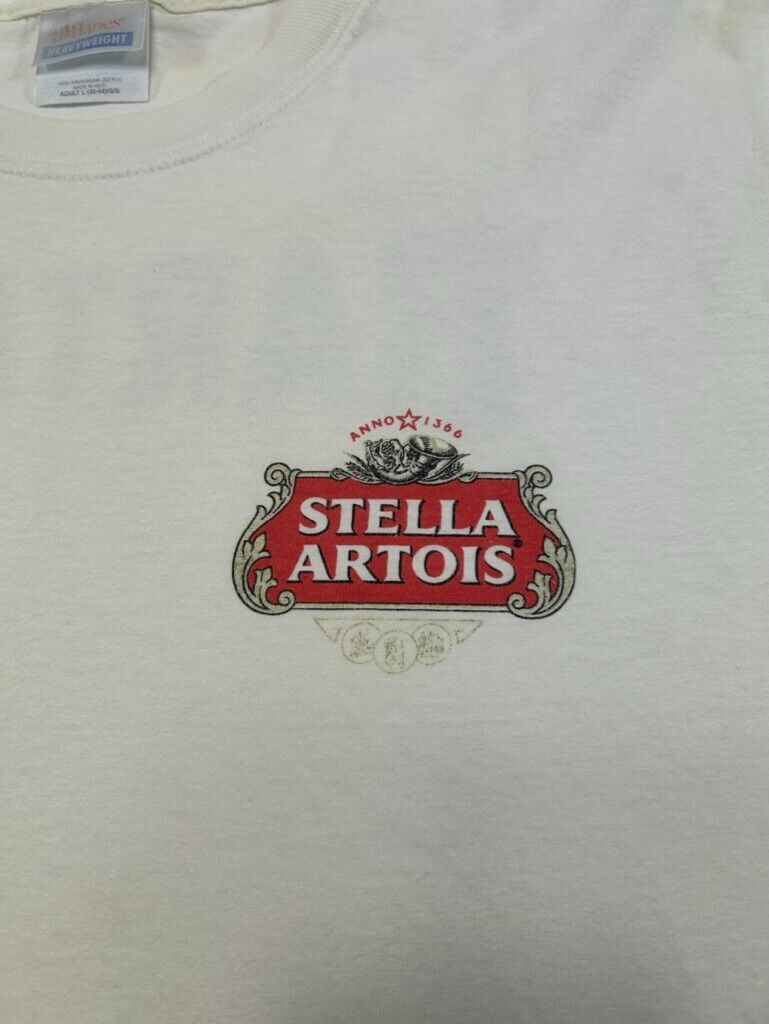 Vintage 90s Stella Artois Beer Promo Spellout T-Shirt Size Large