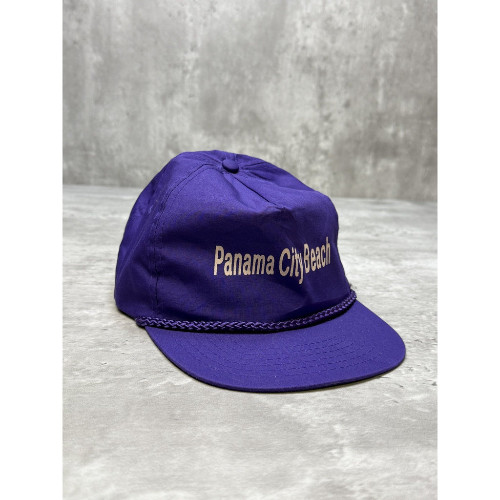 Vintage 90s Panama City Beach Spellout Graphic Strapback Hat OSFA