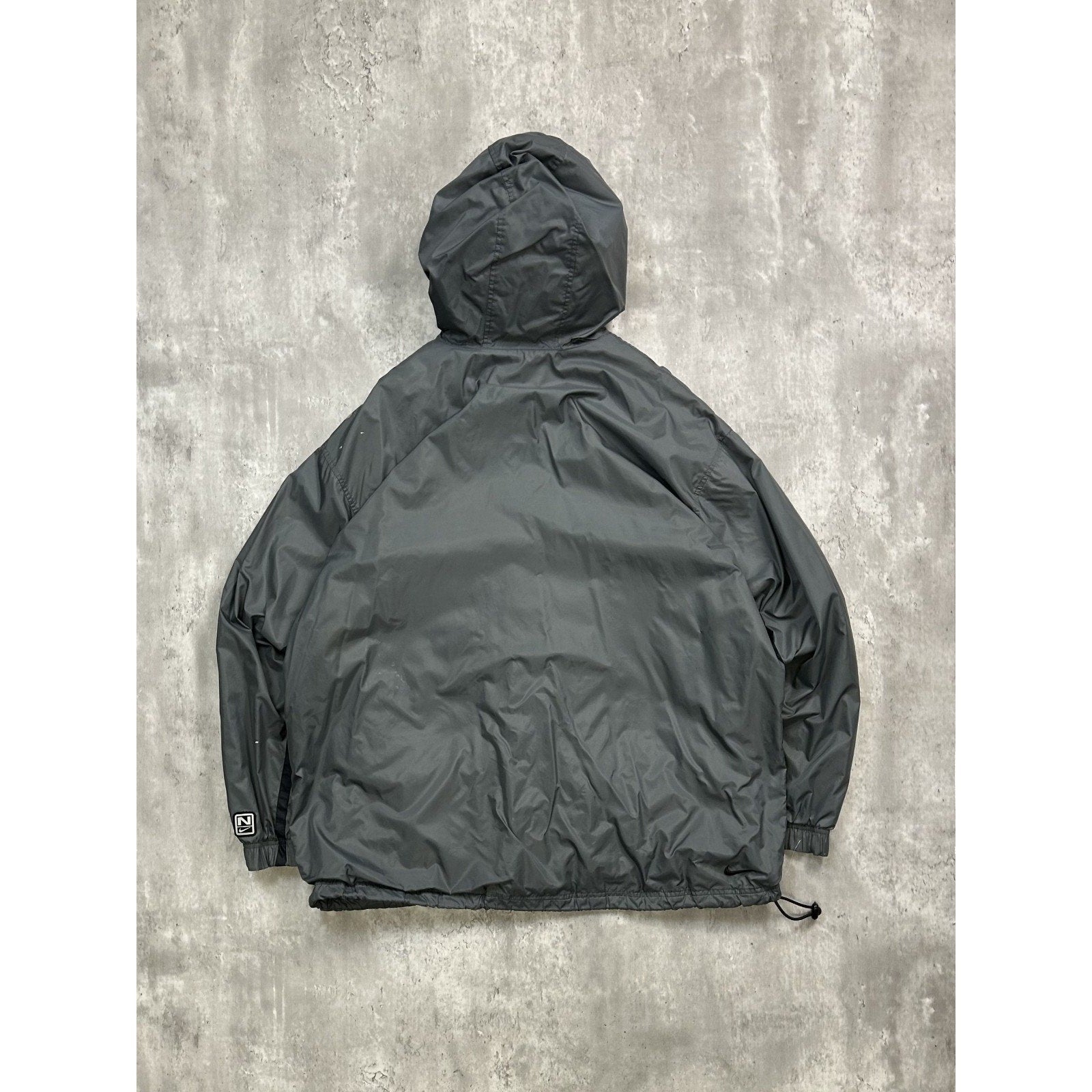 Vintage 2000s Nike Embroidered Spellout Hooded Windbreaker Jacket Size 2XL