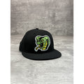 MiLB Embroidered Logo Baseball Fitted Hat Size 7 1/2 Black