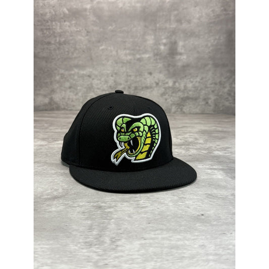 MiLB Embroidered Logo Baseball Fitted Hat Size 7 1/2 Black