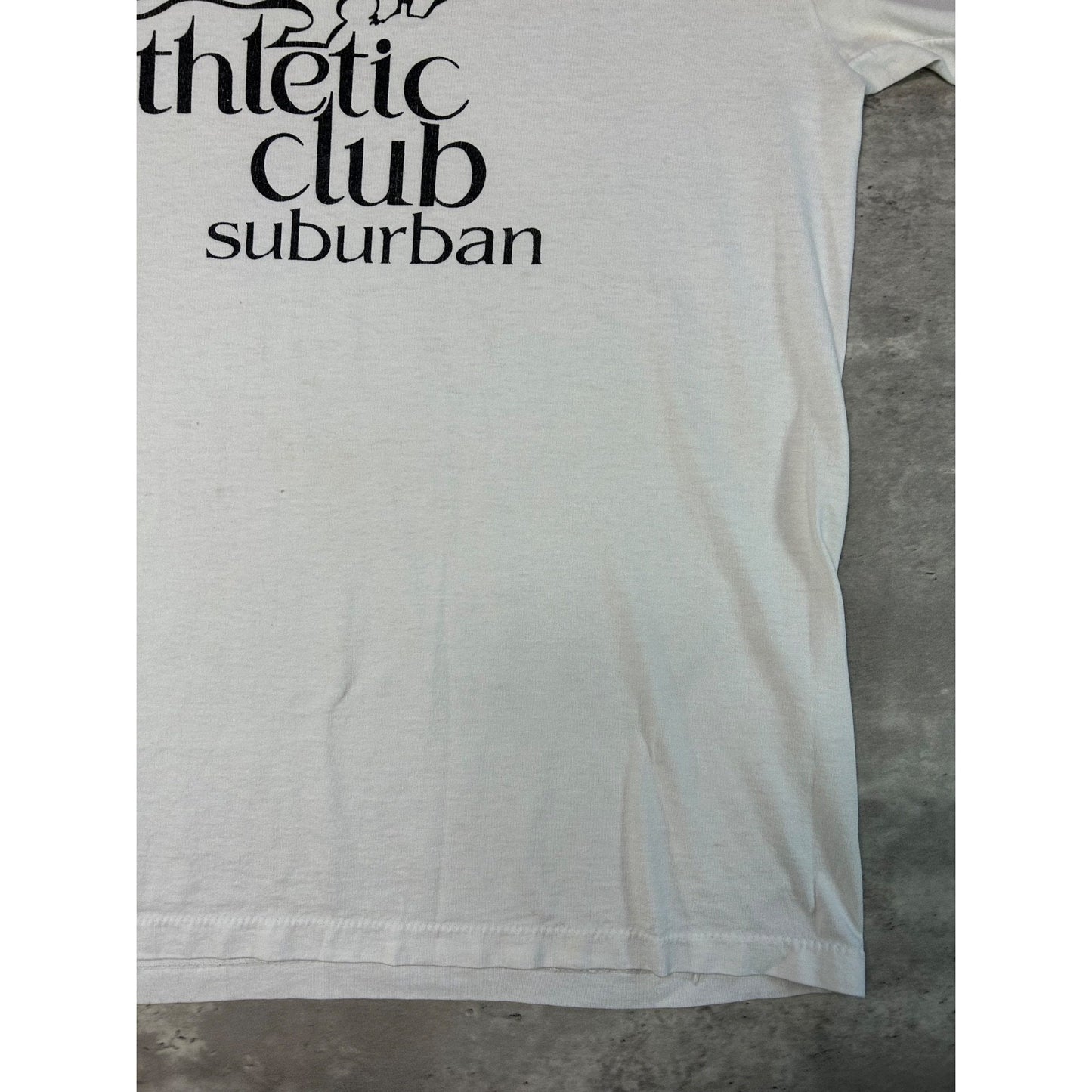 Vintage 90s Athletic Club Suburban Bison Graphic Spellout T-Shirt Size XL