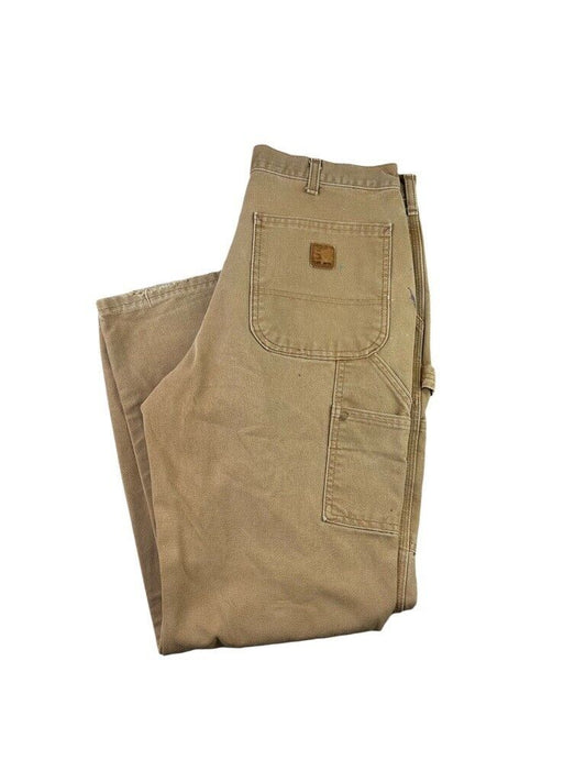 Vintage Carhartt Dungaree Fit Canvas Work Wear Carpenter Pants Size 31W B11BRN