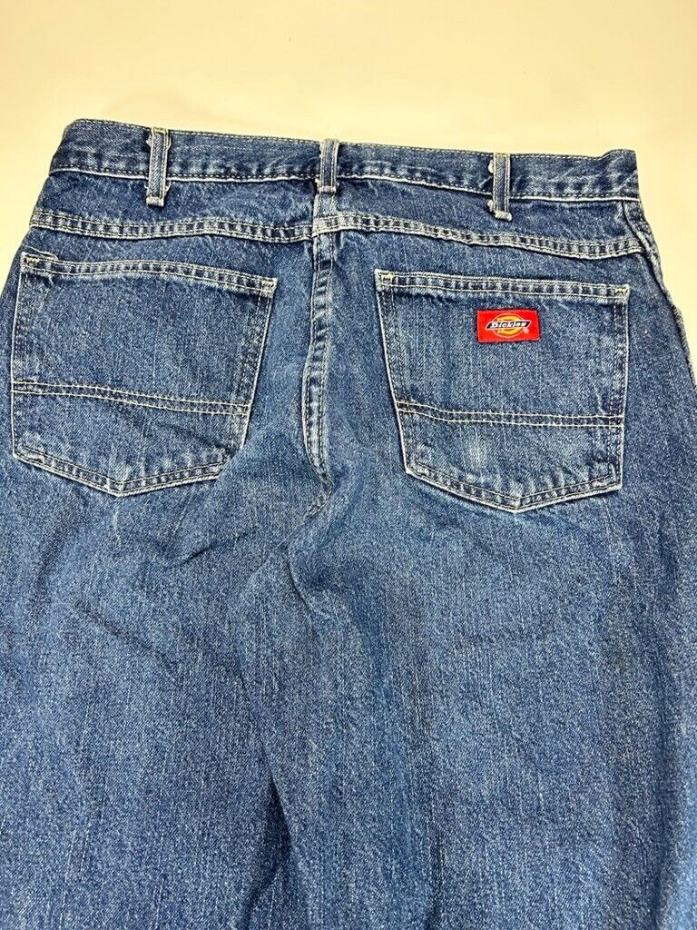 Vintage Dickies Dark Wash Denim Workwear Pants Size 32 Blue