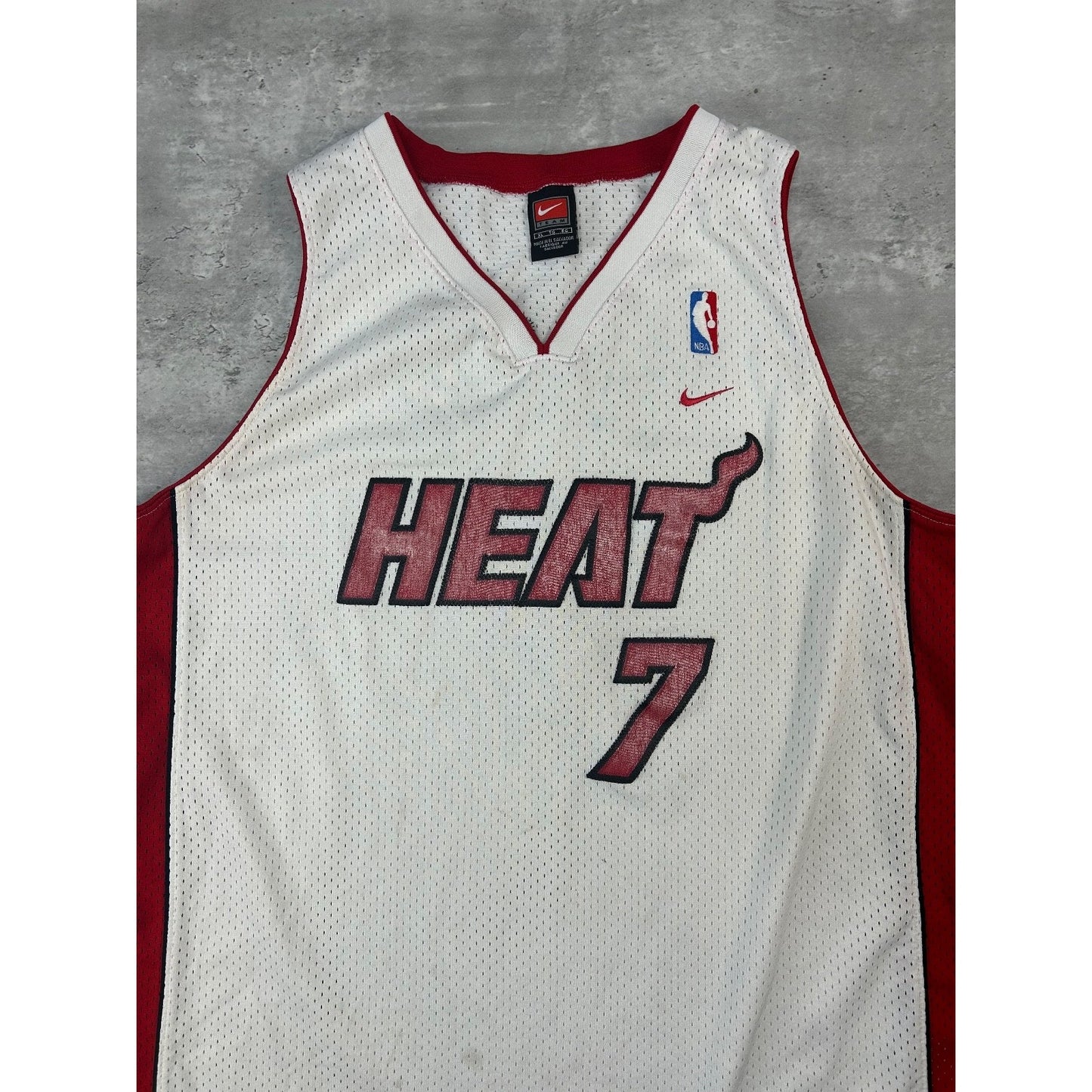 Vintage Lamar Odom #7 Miami Heat NBA Nike Basketball Jersey Size XL