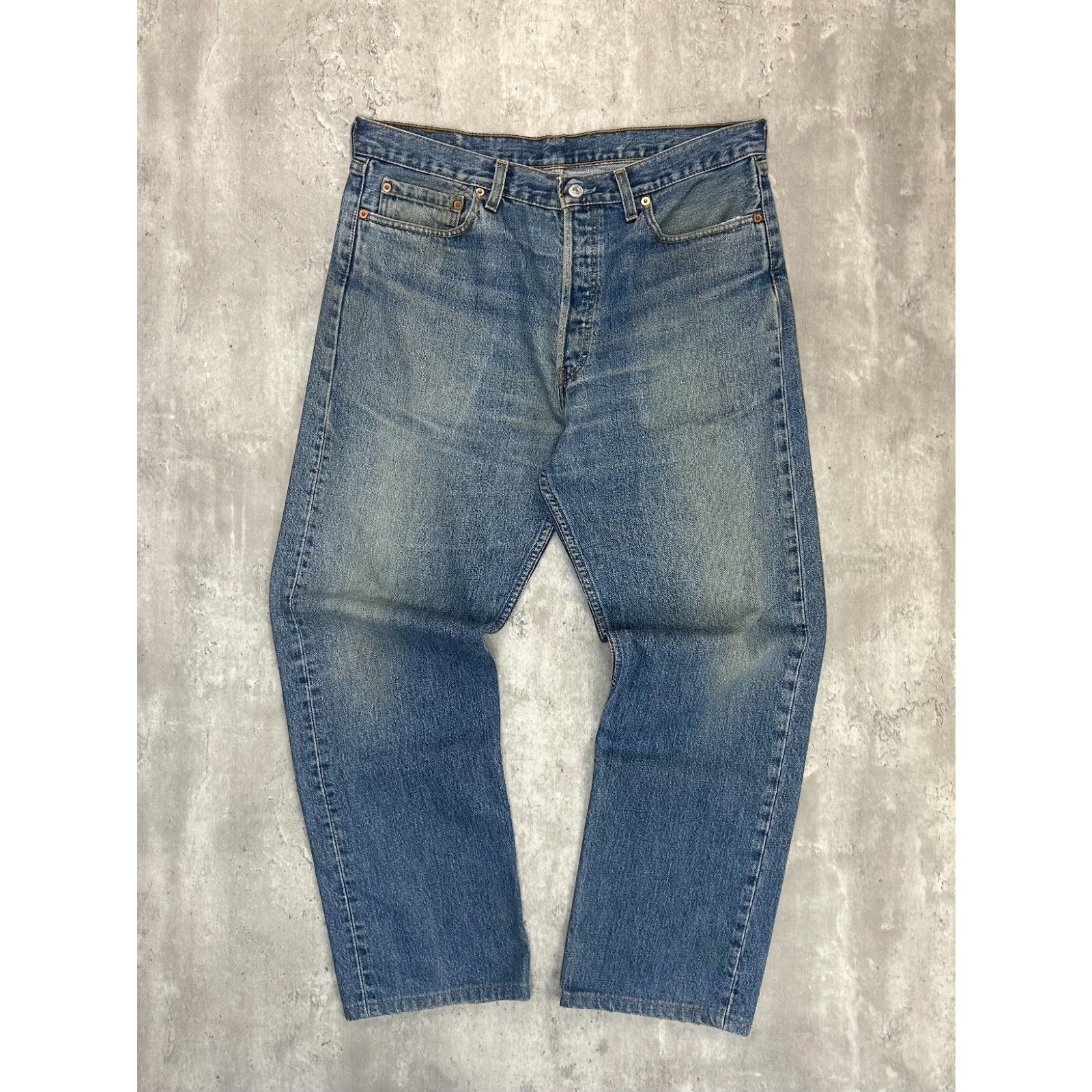 Vintage 90s Levis 590 Medium Wash Denim Pants Size 36 Blue