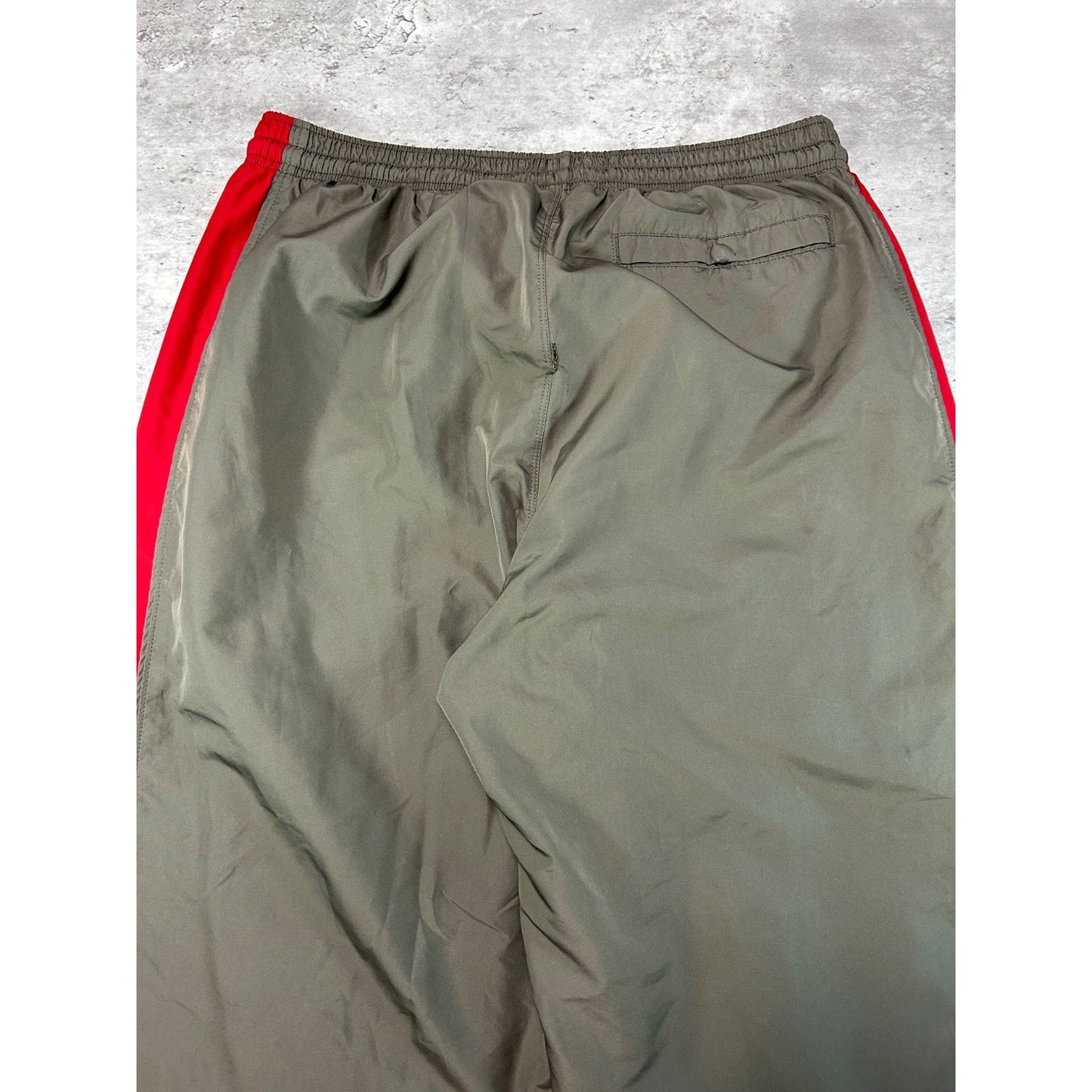 Vintage 2000s Nike Graphic Logo Two Tone Nylon Track Pants Size XL