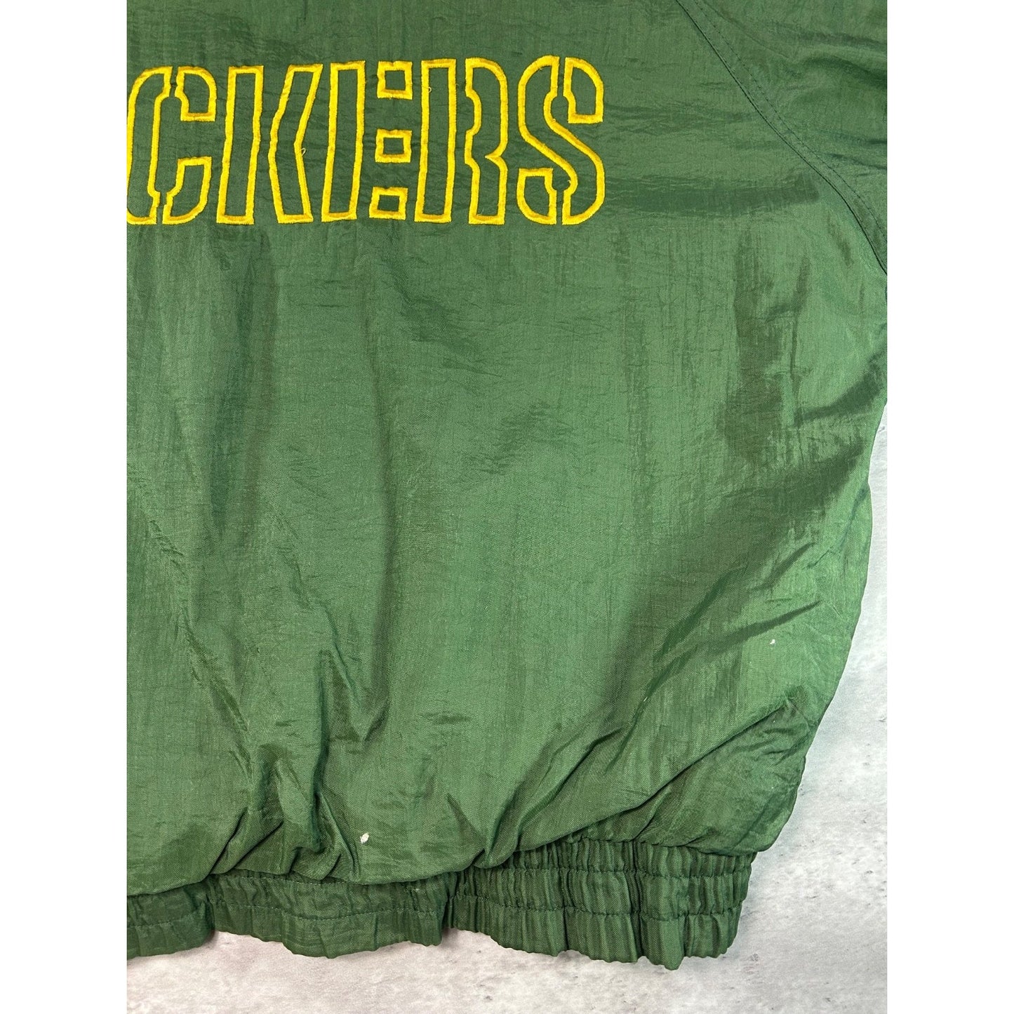 Vintage 90s Green Bay Packers NFL Full Zip Insulated Hooded Jacket Size Large