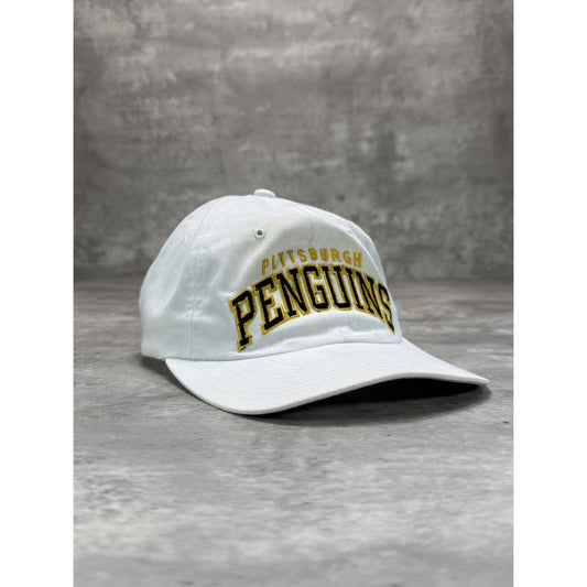 Vintage 90s Pittsburgh Penguins NHL Starter Arc Spellout Snapback Hat OSFA