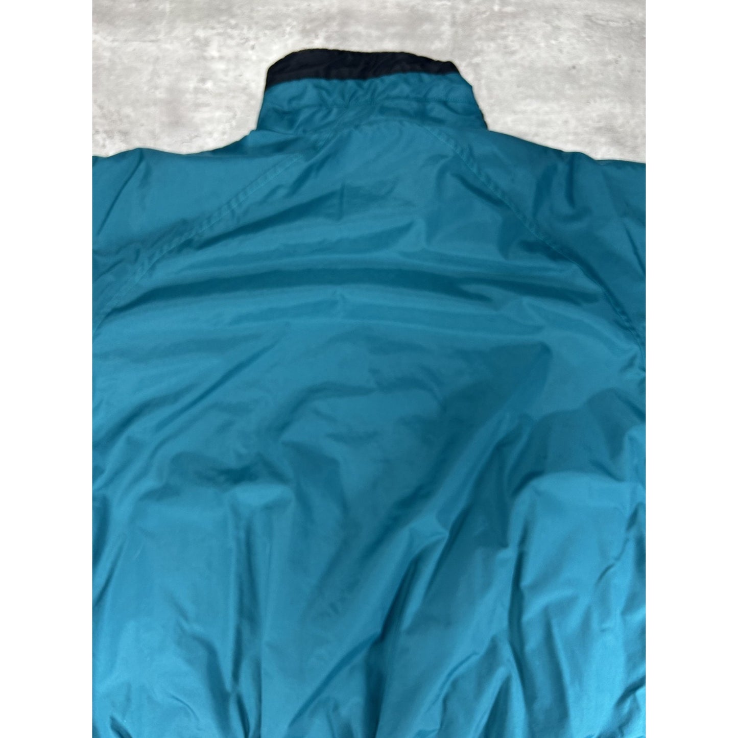 Vintage 90s Columbia Fleece Lined Nylon Full Zip Bomber Jacket Size Large Blue