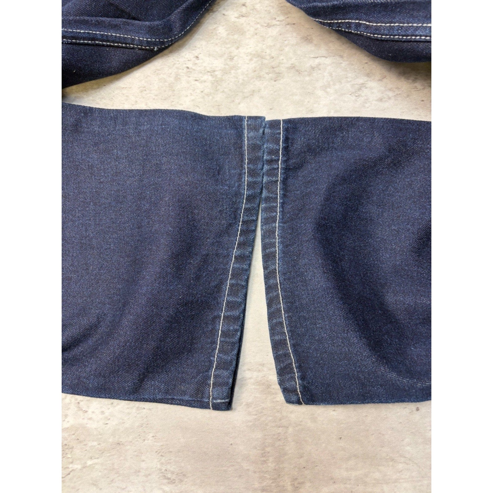 Y2K Womens Johnny Blaze Embroidered Spellout Dark Wash Denim Pants 28x29