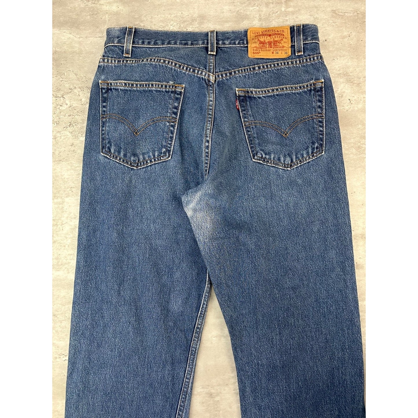 Vintage 90s Levis 505 Red Tab Dark Wash Denim Pants Size 32