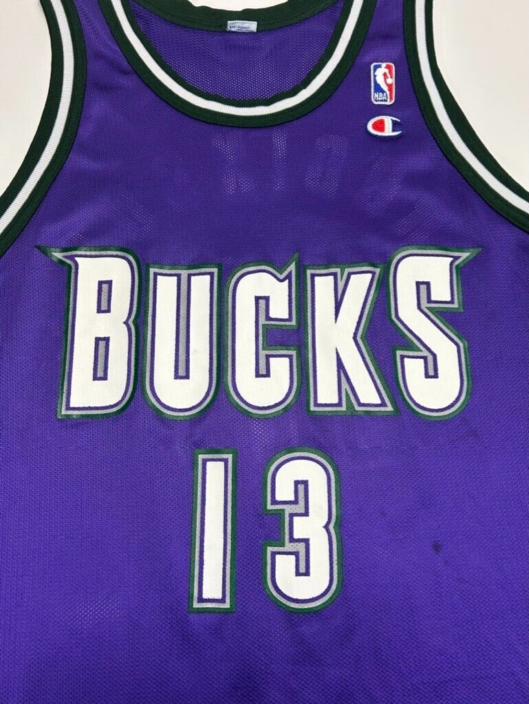 Vintage 90s Glenn Robinson #13 Milwaukee Bucks NBA Champion Jersey Size 44 Large