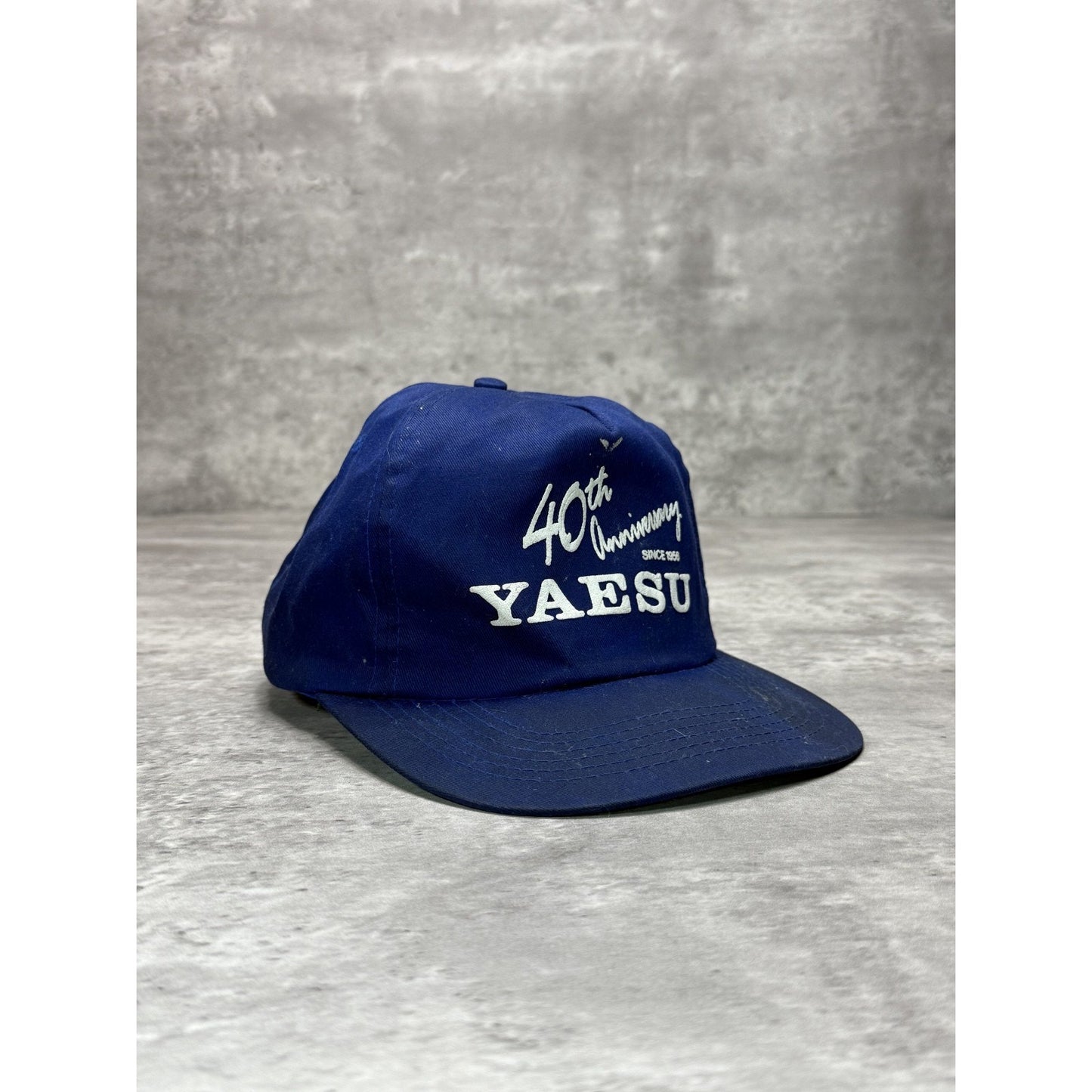 Vintage 80s/90s Yaesu 40th Anniversary Graphic Spellout Snapback Hat OSFA