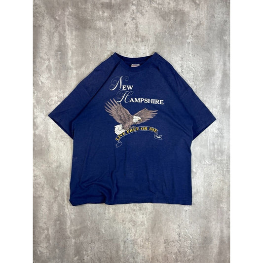 Vintage 1980s New Hampshire Bald Eagle Destination Graphic T-Shirt Size XXL
