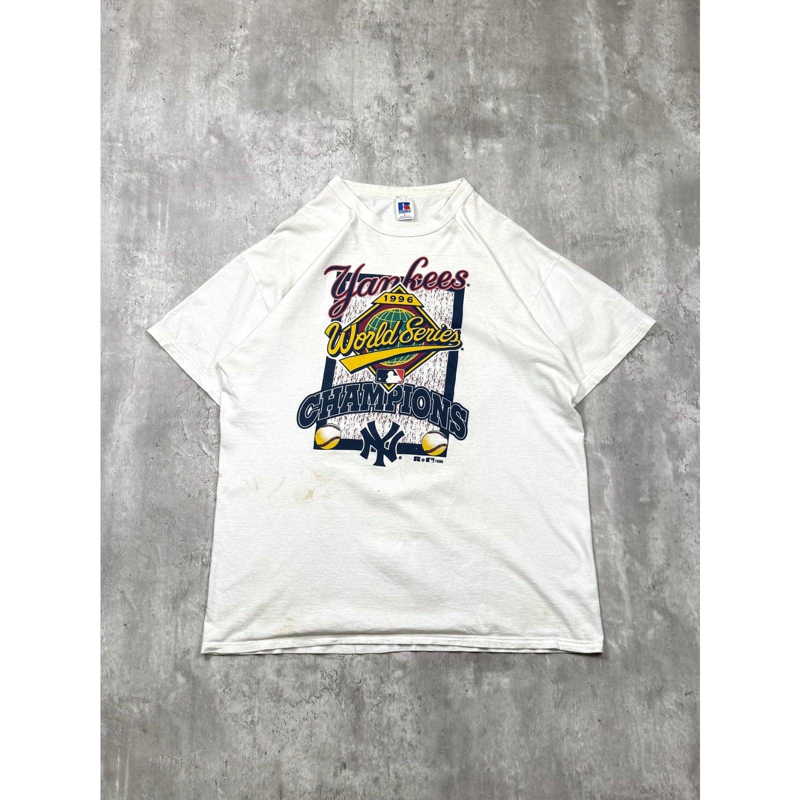 Vintage 1996 New York Yankees MLB World Series Champions T-Shirt Size Large