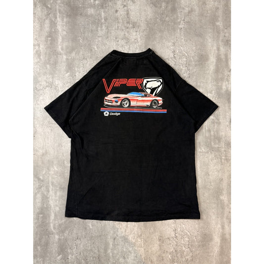 Vintage 90s Dodge Viper Car Graphic T-Shirt Size XL Black