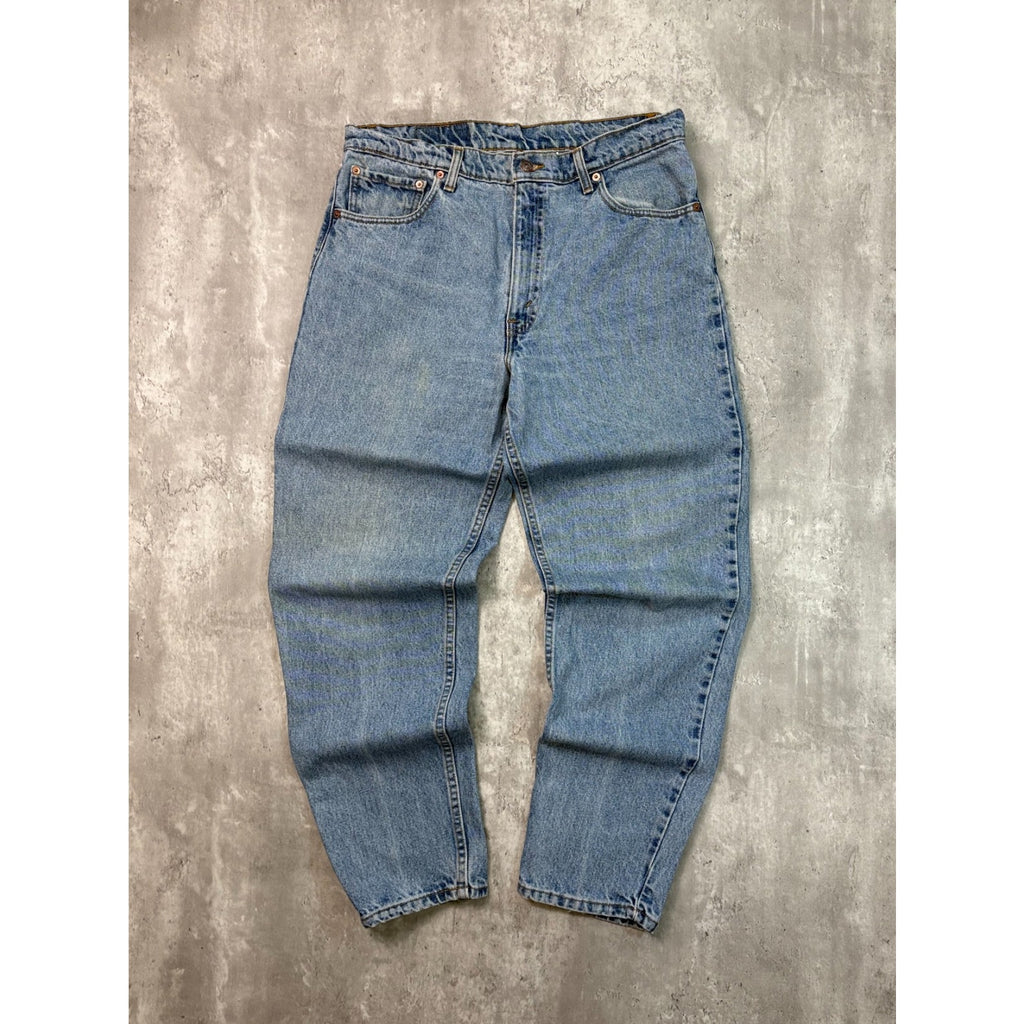 Vintage Levis 550 Red Tab Relaxed Fit Medium Wash Denim Pants Size 34