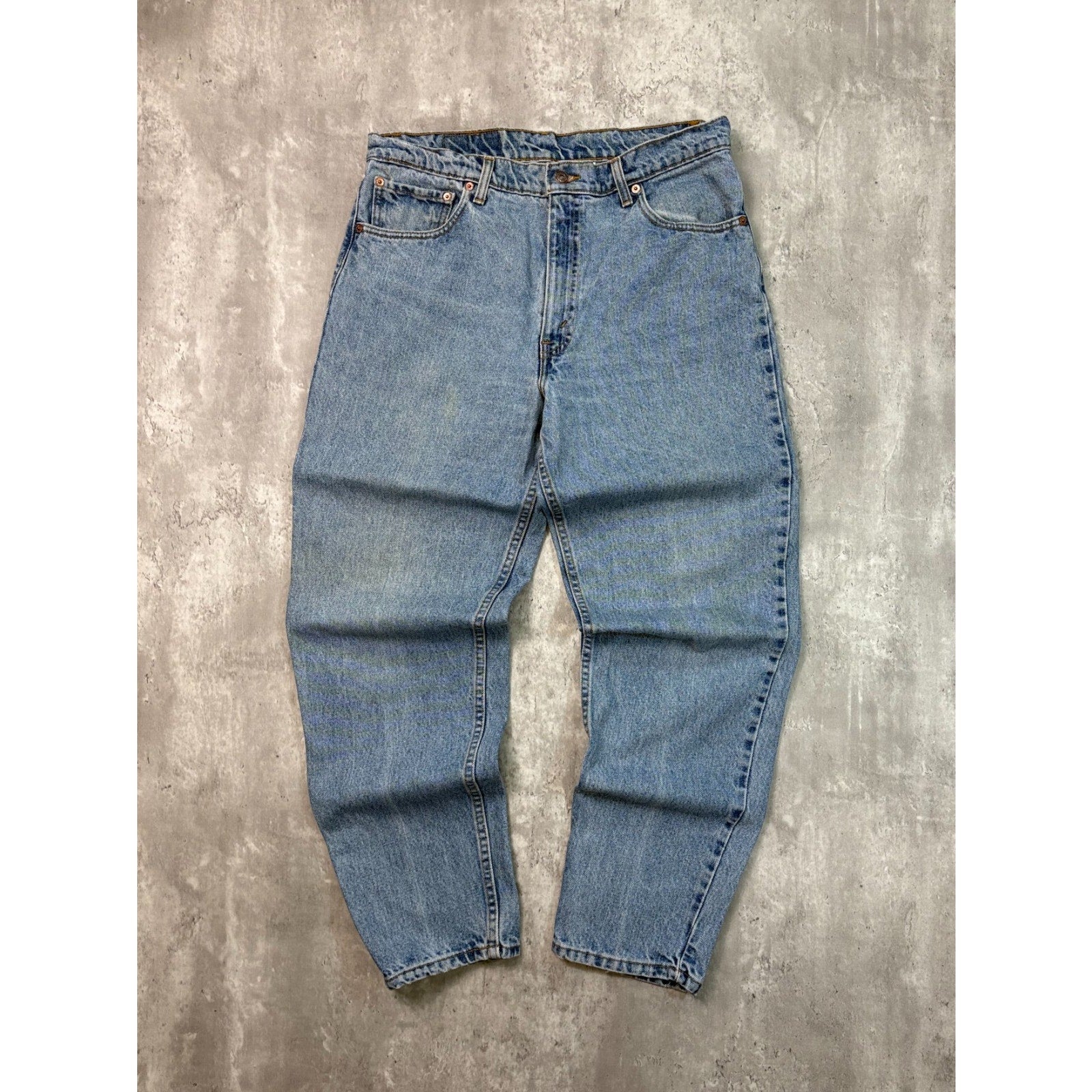 Vintage Levis 550 Red Tab Relaxed Fit Medium Wash Denim Pants Size 34