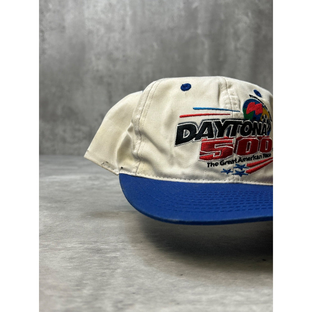 Vintage Daytona 500 Nascar Embroidered Spellout Snapback Hat OSFA