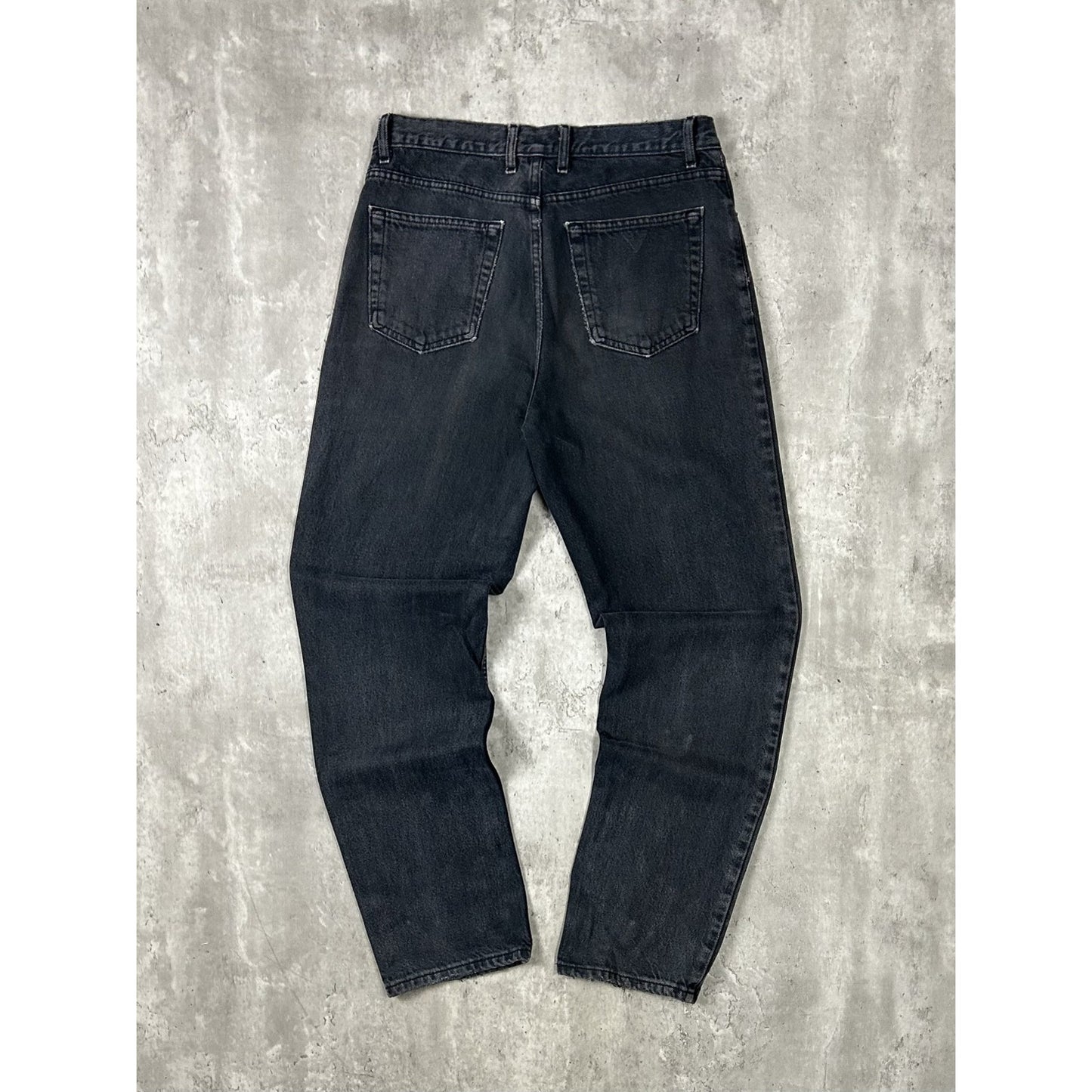 Vintage 90s Guess Jeans Baggy Fit Black Denim Pants Size 33