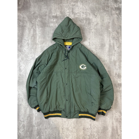 Vintage 80s Green Bay Packers NFL Embroidered Logo Starter Jacket Size XL