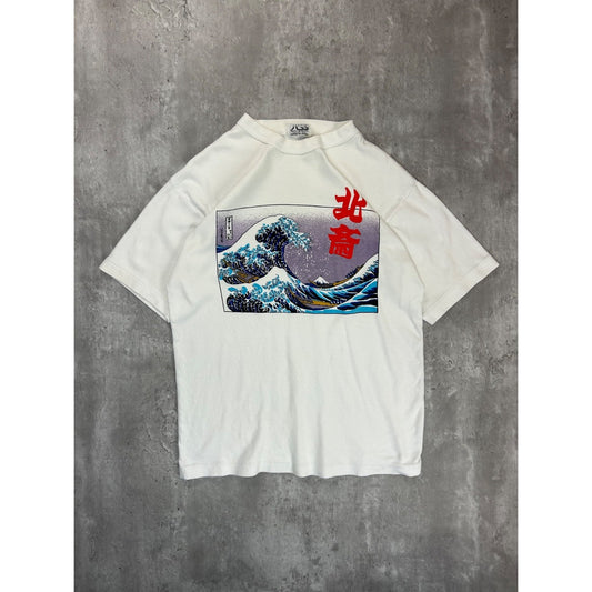 Vintage Kocolo The Great Wave of Kanagawa Graphic T-Shirt Size Large White