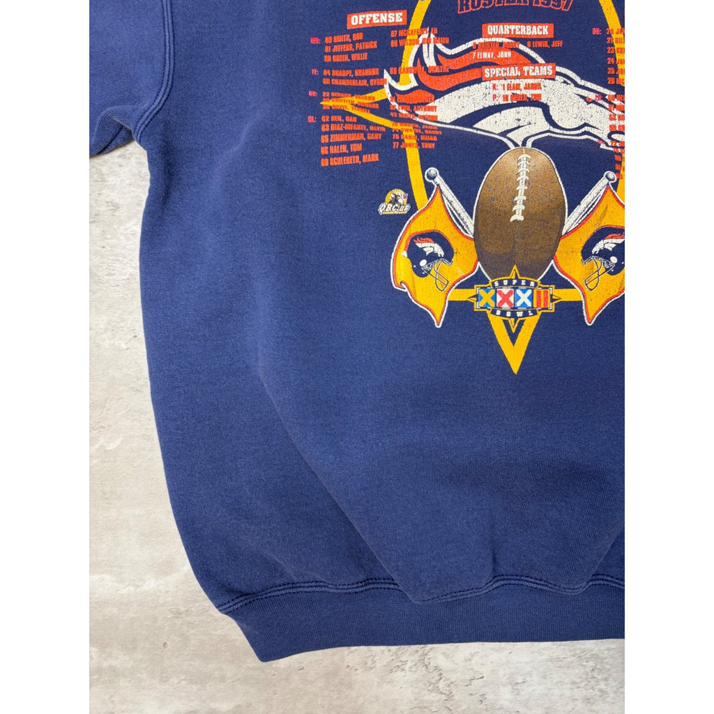 Vintage 1997 Denver Broncos NFL Super Bowl XXXII Sweatshirt Size Large