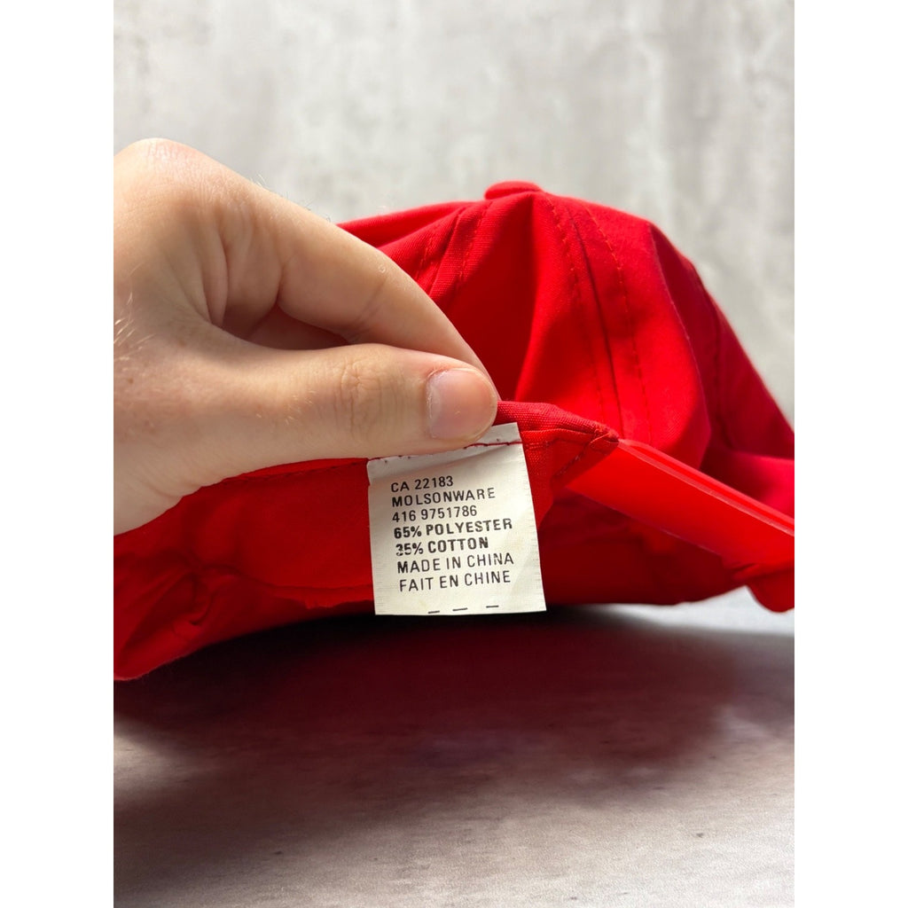Vintage 80s/90s Molson Export Racing Embroidered Script Snapback Hat OSFA