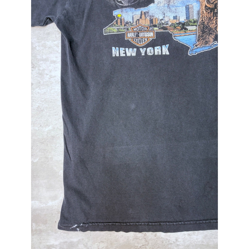 Vintage 2005 Harley Davidson Buffalo Destination Graphic T-Shirt Size Large