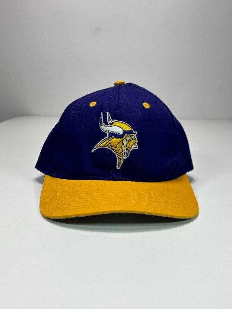 Vintage 90s Minnesota Vikings NFL Embroidered Logo Snapback Hat OSFA